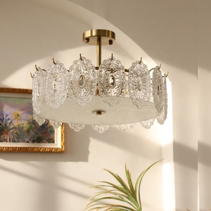 โคมไฟเพดานสไตล์ฝรั่งเศสวินเทจโมเดิร์น LED นอร์ดิก 80 ฟานูส 10 ชิ้น โคมไฟเหล็กสีทอง สำหรับห้องนั่งเล่น จัดส่งแบบ ODM - Product Image 2