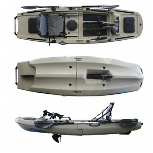 2023 Nouveau Design 14.5FT 2 ou 1 Personne 3 Section Amovible Pêche Kayak à Pédale avec Certification Ce