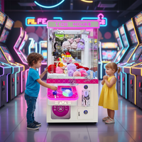 Machine à griffes en métal Naughty Dog, accepte billets et pièces de monnaie, design anglais personnalisable, garantie 1 an, pour enfants et adultes