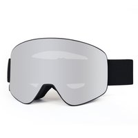Fabricant de gros Pas de logo de marque Lentille cylindrique magnétique lunettes de ski hommes femmes anti-buée lunettes de ski snowboard lunettes de neige