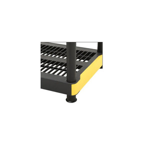 Étagère de rangement en plastique à trois niveaux NORTHPOWER 91x46x89cm, unité d'étagérage robuste pour entrepôt, utilisation logistique en supermarché - Product Image 4