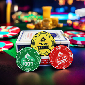 Set di Fiches da Poker Personalizzate ChenSheng Luxury <span class=keywords><strong>Aria</strong></span> Casino, 43mm, in Ceramica, 500 Pezzi, Materiale Plastico, Durevoli ed Ecologiche - Product Image 1