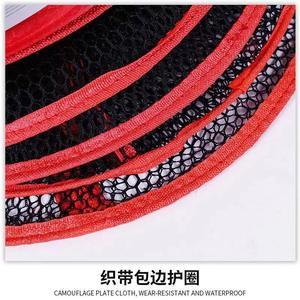 ถุงตาข่ายพับได้ Boyuan สำหรับเก็บปลา สีดำและสีแดง พร้อมโครงเหล็กแบบพกพา มีหูหิ้วสำหรับตกปลา - Product Image 3