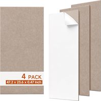 Lot de 4 panneaux acoustiques autocollants, panneaux absorbants le son, panneaux acoustiques en feutre de fibre de polyester PET pour studio, maison, bureau