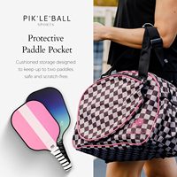 Sac de pickleball PikleBall Premium pour femmes, style sportif, élégant, polyvalent, porte-bouteille d'eau, poche rembourrée pour raquettes, convient à 2+ raquettes