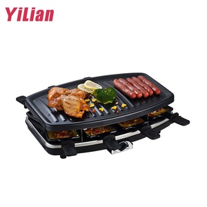 Machine à <span class=keywords><strong>raclette</strong></span> électrique avec surface de cuisson en acier antiadhésif, outil pour dîner et barbecue en intérieur - Product Image 3