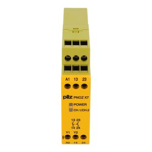Pilz Pnoz X7 Safety <b>Relay</b> 24Vac Dc 2 No 1 Channel Din Rail Mounting - Product Image 1