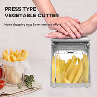 Offre Spéciale : Coupe-légumes multifonctionnel 4 lames en acier inoxydable, hachoir à pommes de terre, outil de préparation de frites en plastique PP