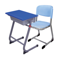 Offre Spéciale : Ensemble Chaise et Pupitre Individuel pour Étudiant, Mobilier Scolaire Moderne avec Cadre Métallique Robuste et Hauteur Réglable