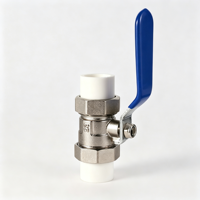 Robinet à boisseau montant en laiton et acier inoxydable PPR durable pour systèmes de chauffage hydronique et d'alimentation en eau domestique