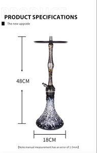 Set de Narguile de Lujo, Cachimbas de Metal de Aluminio <span class=keywords><strong>Inimitable</strong></span> con Soporte Triangular, Caja de Regalo Personalizada, Cachimbas, Shesha, Huka, Sheesha - Product Image 4