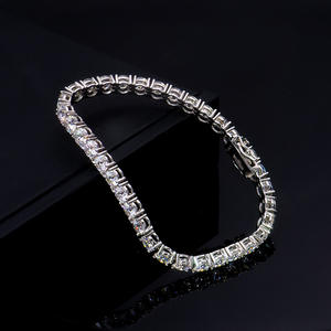 Bracciale Tennis con Diamanti Moissanite VVS in Argento Sterling 925, Gioielli con Cristalli da 2-6mm, Vendita all'Ingrosso - Product Image 3