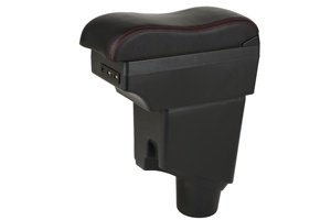 Boîte d'accoudoir de <span class=keywords><strong>voiture</strong></span> <span class=keywords><strong>en</strong></span> cuir PU noir pour Toyota pour Yaris 2018-2022 7 glissière de conception USB et accessoires intérieurs <span class=keywords><strong>en</strong></span> <span class=keywords><strong>bois</strong></span> à double couche - Product Image 5