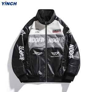جاكيت جلد للدراجات النارية للرجال من جلد الغزال منقوش حسب الطلب للدراجات النارية جاكيت جلد رجالي للخريف شعار مخصص مطبوع - Product Image 3
