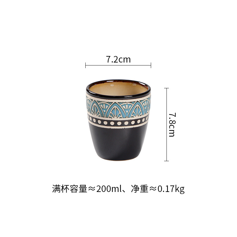 Bleu Prouse côte-tasses à thé