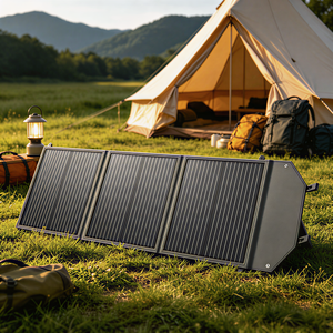 Panneau solaire polycristallin PERC pliable 21W 400W, 22% d'efficacité, charge rapide USB pour banques d'alimentation, camping en plein air - Product Image 1