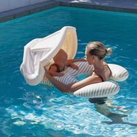 Chaise flottante gonflable en PVC avec auvent pour adultes, transat ergonomique pour piscine, plage et divertissement aquatique