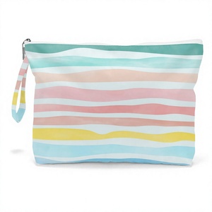 Borsa da viaggio impermeabile alla moda per asciugamani bagnati e asciutti, grande pochette con cerniera per costumi da bagno, articoli da toeletta e trucchi (Donne Ragazze) - Product Image 1