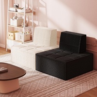 Fauteuil de sol individuel doux et confortable pour adulte, pouf nordique en laine d'agneau, mobilier de maison pour salon, chambre et bureau