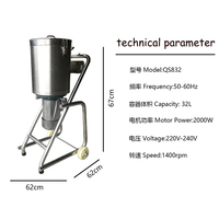 Industriële Automatische 60 Liter Pasta Verwerking Groente Fruit Pulper Puree Chili Aardappel Mango Beater Tomatenpulp Maken Machine