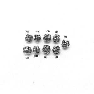 Perles entretoises florales en acier inoxydable Yunnique pour la fabrication de bracelets, composants de bijoux ronds moulés de 8 mm - Product Image 1