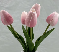Susunan Bunga Tulip Buatan Tangan Berkualitas Tinggi dari PE, Tanaman Pot Bonsai Ramah Lingkungan untuk Pernikahan dan Hari Ibu