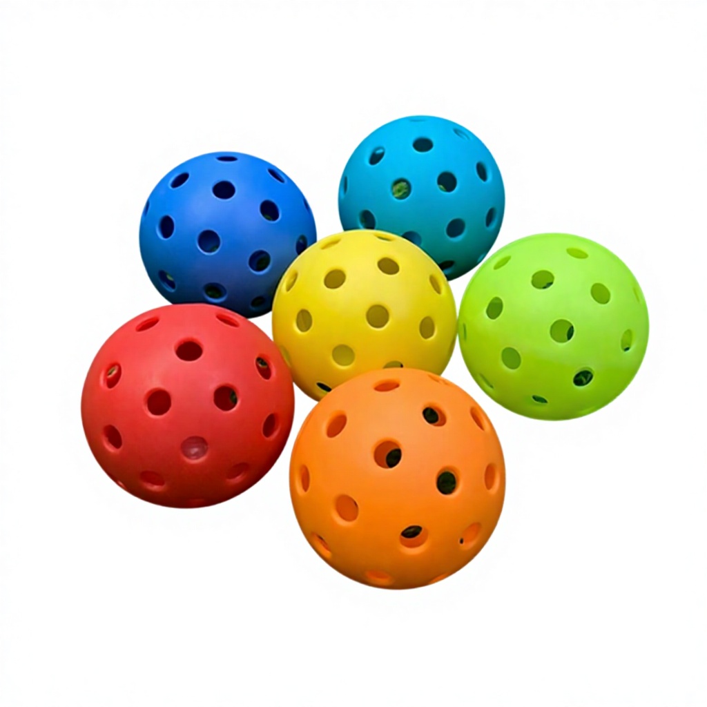 High Quality Durable TPE Outdoor Pickleball Balls Custom Logo 40-Hole Injection Molding Portable Sport Court Use Equipment