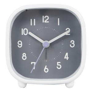 Reloj Despertador Cuadrado Moderno de Plástico Gris de 3.5 Pulgadas con Función de Repetición y Luz para Decoración de Escritorio - Product Image 2