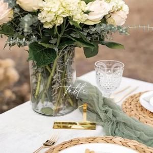 LANJO Modern 2D Flat Golden Acrylic Wedding <b>Table</b> Number Seat <b>Cards</b> Durable Stand 1-20 - Product Image 5