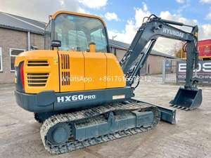 Mini-excavatrices sur chenilles Hyundai HX 60, excavatrices compactes, 5, 6, 7, 8 tonnes, peinture d'origine, excavatrices d'occasion à vendre - Product Image 2
