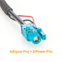 4+2Pin HSD to HSD Cable Assembly with Amphenol Original Connectors HSD2NZSJ-C44W0 LEONI DACAR 535 LVDS Cable