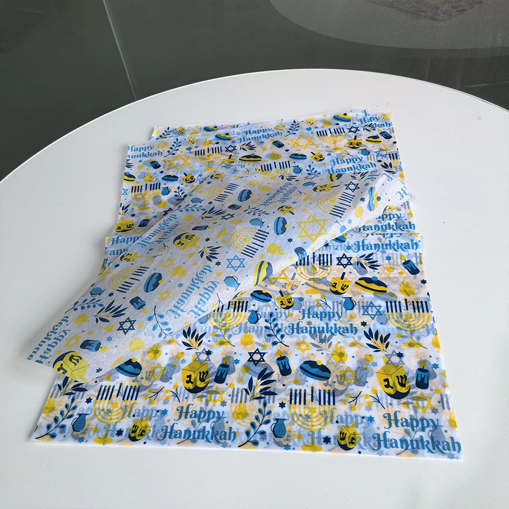 Multiple Color Printing 17gsm Thin Transparent Gift Wrapping Paper for Packing Box Clothing Brand Tissue Paper Customize