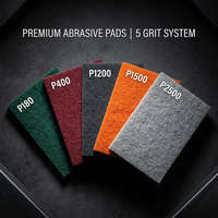Pad Penggosok Aluminium Oksida Premium Grade 115x152mm, Berbagai Ukuran Kotoran P180-P2500, Pad Tangan Non-woven untuk Logam dan Kayu
