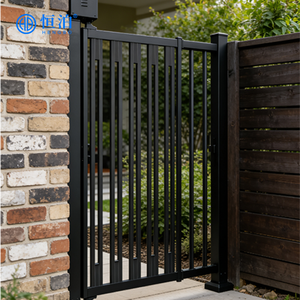 Nouvelle conception de porte de jardin en alliage d'aluminium, petite porte de sécurité pour cour latérale, petite porte battante pour villa, entrée de cour - Product Image 3