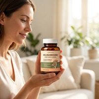 Complément alimentaire en bonbons gélifiés à l'extrait de champignons naturels, pour le soutien immunitaire et capillaire chez l'adulte, 60 gélifiés, 180g, OEM ODM, 2 gélifiés