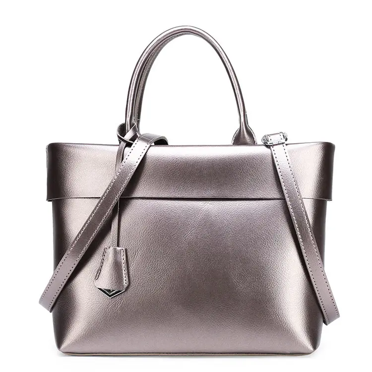 Einkaufstasche 2020 New PU Pure Color Leder korn Korean Bucket Bag Große Kapazität Schulter griff Casual Shopping Bag