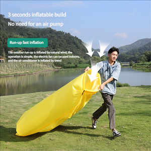 3-thứ hai <span class=keywords><strong>Inflatable</strong></span> lười biếng sofa không có máy bơm không khí cần thiết di động cho cắm trại ngoài trời đi bộ đường dài & bãi biển thư giãn - Product Image 4