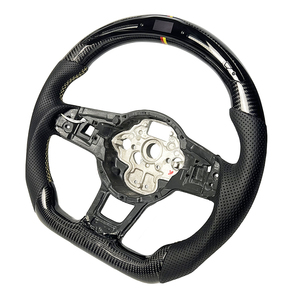 Volant LED le plus vendu pour MK7 <span class=keywords><strong>Golf</strong></span> <span class=keywords><strong>7</strong></span> <span class=keywords><strong>7</strong></span>.5 B7 B6 en fibre de carbone noire avec Alcantara pour VW MK7 Mk7.5 <span class=keywords><strong>GTI</strong></span> R Line 2010 2014 2016 <span class=keywords><strong>2022</strong></span> - Product Image 2