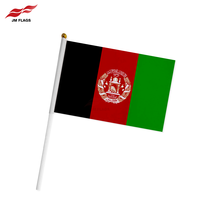 Drapeaux de voiture d'Afghanistan en gros, haute résistance, 100% polyester, décoration de voiture personnalisée, drapeaux de voiture d'Afghanistan