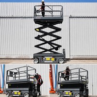 Plateforme élévatrice à ciseaux avec machine à pneus, homologuée CE, pour scène de concert, 10m, électrique, 300kg, sur chariot