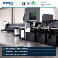 Machine de découpe laser CNC G.WEIKE 3 CHUCK avec servomoteur Yaskawa, optimisation de la découpe par IA, refroidissement par eau pour la découpe de tubes métalliques 1KW-6KW
