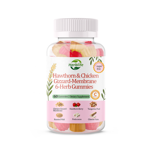 Gummies 6 Herbes à la Mûre et à la Membrane de Gésier de Poulet, Marque Blanche OEM, Sans Sucre, Enrichies en Vitamine C, pour la Santé Digestive et Antioxydante - Product Image 1