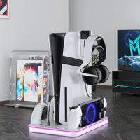 Support de charge multifonctionnel Gepaide 2025 avec éclairage RGB pour PS5/PS5 Slim/PS5 Pro – Article très demandé, OEM/ODM acceptés