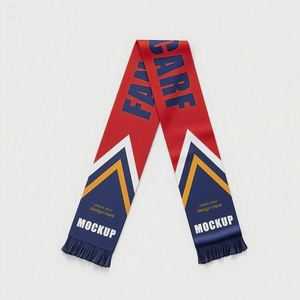 Écharpe de supporter de football en polyester à sublimation longue avec logo personnalisé, vente en gros - Product Image 5