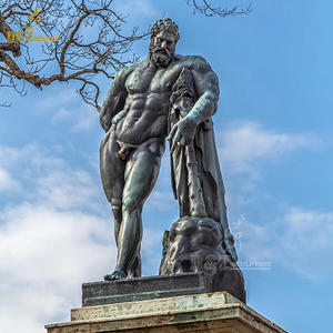 custom made black patina bronze greek figure statu