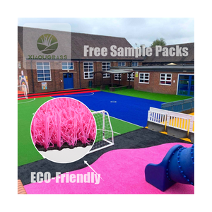 Hierba <span class=keywords><strong>artificial</strong></span> rosa de aspecto natural y <span class=keywords><strong>color</strong></span> múltiple, muestras gratuitas para guardería y parque infantil - Product Image 2