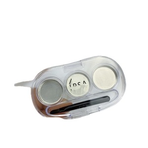 Three Color Concealer Palette With Brush Transparent <b>Empty</b> Cosmetic Makeup Organizer For DIY Lipstick Sample <b>Box</b> - Product Image 2