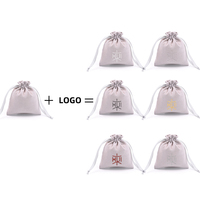 Eastsunshine Offre Spéciale logo personnalisable flocage boucle d'oreille conteneur de bijoux haute qualité luxe réutilisable cordon pochette à bijoux