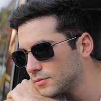 Gafas de Sol Plegables Unisex con Marco Cuadrado, Protección UV400, Polarizadas, de Alta Definición, con Cambio de Color, Especiales para Conducir