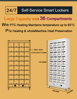 Distributeur automatique Easivend avec maintien au chaud, distributeur automatique avec code QR, construction métallique pour hamburger/burger/tarte aux œufs